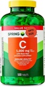 High Potency Vitamin C 1000mg with Rose Hips – Immune & Antioxidant Support Supplement – 500 Tablets – Gluten-Free, Lactose-Free, Non-GMO