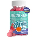 Dippin' Dots Magnesium Gummies for Women, Men & Kids – Razzle Raspberry – Magnesium Citrate Gummies with No Artificial Colors or Flavors – Vegan Friendly Calm Nerve Bone & Muscle Supplement (60 Count)