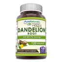 Pure Naturals Dandelion Root 520 mg Per Serving 120 Veggie Capsules Supplement | Non-GMO | Gluten Free | Made in USA