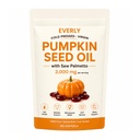 Everly Pumpkin Seed Oil with Saw Palmetto 3000mg per Serving, Cold Pressed Pumpkin Seed Oil Capsules, Essential Fatty Acids, Non-GMO, Gluten-Free