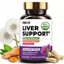 Fidus Milk Thistle Liver Liver Cleanse Detox & Detox Capsules - 400mg Silymarin with TUDCA, NAC, Turmeric & Dandelion Root for Liver Support - 60 Capsules