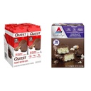 Quest High Protein Peanut Butter Cups (17.76 Oz) and Atkins Chocolate Coconut Bars with Fiber (16 Count)