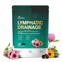 Lymphatic Drainage Supplement, Lymph System Support Supplement for Women & Men, 21-in-1 Herbal Blend with Echinacea, Dandelion, Burdock, Bromelain, Calendula, Turmeric & More, 240 Softgels