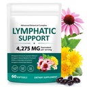 Lymphatic Drainage Supplements, 4275mg Lymph System Support Supplement for Women & Men, Herbal Blends with Echinacea, Dandelion, Burdock, Bromelain, Calendula, Turmeric (60 Count (Pack of 1))
