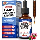 Lymphatic Drainage Drops 1800mg - 18 Herbal Extracts with Echinacea, Astragalus 10:1, Turmeric 10:1 & 7 Vitamins - Immune & Circulatory Support - Vegan, Non-GMO - 55ml