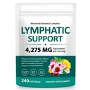 Lymphatic Drainage Supplements - 4275mg Herbal Lymph System Support with Dandelion, Burdock, Echinacea, Turmeric & Bromelain, Promotes Fluid Balance & Immune Health for Women & Men, 240 Softgels