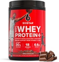 Six Star Whey Protein Powder Plus - Muscle Building & Recovery Formula with Whey Isolate Powder, BCAAs, 30g Protein, Immune Support - Post-Workout Supplement - Triple Chocolate, 1.8 lbs