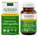 kokora Regenerative Ashwagandha -Regenerative Organic Certified - Stress Relief & Sleep Supplement* - Containing Withanolides - Vegan, Non-GMO - 60 Capsules - 30 Servings