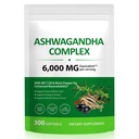 Ashwagandha Extract Softgels, 300 Softgels - with MCT Oil & Black Pepper - Herbal Supplement for Relaxation & Calm Mood