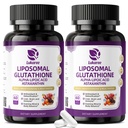Liposomal Glutathione 500mg, Nighttime Beauty & Liver Support with Milk Thistle, Alpha Lipoic Acid, Astaxanthin | 15-in-1 Antioxidant Complex for Skin & Cellular Support, 60*2 Vegan Capsules