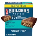 CLIF BUILDERS Protein Bars - Chocolatey Mint - 20g Plant Based Protein - Gluten Free - Non-GMO - Low Glycemic - No Artificial Sweeteners - 2.4 oz. (12 Pack)