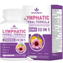 Lymphatic Drainage Supplements, Herbal Lymph System Support Supplement with Echinacea, Dandelion, Burdock Root, Cleavers & More - Non GMO, Gluten Free - 60 Capsules