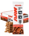RAW Nutrition Protein Bars, Salted Caramel Pretzel 18g Whey Protein, Low Sugar, Better-for-You Candy Bars, Gluten Free Chocolate Protein Snack for Muscle Recovery & Gym Fuel, 12 Count