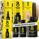Beard Club Premium Beard Growth Kit - Vækst olie, vitaminer, Vitamin Spray & vildsvin Brittle Børst - gavesæt