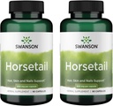 Swanson Horsetail - Herbal Supplement Supporting Healthy Hair, Skin & Nails - Natural Ingredients for Bone Health & Urinary Tract Support - (90 Capsules, 500mg Each) (2 Pack)