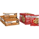 Quest Nutrition Chocolate Peanut Butter Bars, High Protein, Gluten Free, Keto Friendly, 12 Count & Quest Nutrition Peanut Butter Chocolate Chip Cookie, High Protein, Low Carb, 24.5 Oz, 12 Count