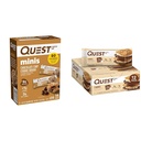 Quest Nutrition Mini Chocolate Chip Cookie Dough Protein Bars, High Protein, Low Carb, Keto Friendly, 14 Count & S'mores Protein Bar, High Protein, Low Carb, Gluten Free, Keto Friendly, 12 Count