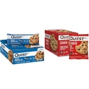 Quest Nutrition Oatmeal Chocolate Chip Protein Bar 12 Count and Peanut Butter Chocolate Chip Protein Cookie 24.5 Oz 12 Count Bundle