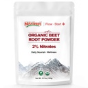 Nitribeet 2% nitrates Organic Beetroot Powder | From the Plateau for Yoga, Walking | Red Superfood Gift, Vegan, Non-GMO, Gluten-Free, No fiber