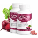 Organic Beet Root Capsules, 1300mg - 60 Capsules (30-Day Supply) | Vegan, Non-GMO, Gluten-Free Supplement for Energy & Daily Wellness Support (2)