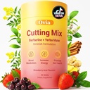 Ovia Cutting Drink Mix, Strawberry Açaí Flavor – Berberine,Chromium,Yerba Mate,Energy & Gut Health – 30 Servings