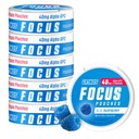 GRINDS Focus Pouches - Naturally Flavored with Nootropic Ingredients - Contains Alpha GPC and L-Theanine and, Sugar-Free - 6 Pack, 18 Pouches Per Can - Blue Raspberry