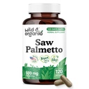 Wild & Organic Saw Palmetto Capsules 500 mg - Urinary Tract Support for Men & Women - Pure Saw Palmetto Supplement - Serenoa Repens Berries - 120 Days of Supply - Vegan, Non-GMO - 120 Count