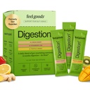 Feel Goods Digestion+, Gut Health, Organic Fiber & Probiotic Drink Mix, Digestive Enzymes for Bloating Relief, Gut Cleanse - Gut Guardian Fiber with Prebiotics - Zero Sugar, 12 Variety Pack