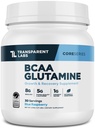 Transparent Labs BCAA Glutamine - 8000 Mg of BCAA Powder with L Glutamine for Post Workout Recovery, Muscle Growth, & Increased Endurance - 30 Servings, Blue Raspberry