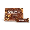 ANDREW LESSMAN Secure Bars 40g - Chocolate Brownie Almond Crunch - High Protein & Fiber Snack - 12 Bars - Non-GMO, Gluten-Free, No Artificial Flavors, Vegan, Low Calorie Meal Replacement