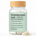 Pentadecanoic Acid Capsules, C15:0 Fatty Acid Supplement – Pure Plant-Based Essential Fatty Acid - 90 Vegan Capsules (1)