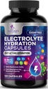 Electrolyte Salt Capsules - Keto Friendly Rehydration Recovery Supplement - Hydration with No Sugar and 6 Replacement Electrolytes: Magnesium, Sodium, Potassium, and More - USA Bottled - 120 Capsules