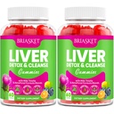 2 Packs Liver Detox Cleanse & Repair, Liver Support Supplement with Glutathione, Dandelion Root, Turmeric & Artichoke, 23-in-1Herbal for Liver & Gut Health, Vegan