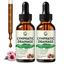 GORNVB Lymphatic Drainage Drops, Lymphatic Drainage Supplements with Echinacea, Cleavers, Dandelion, Red Clover, Horse Chestnut for Swelling Relief, Heavy Legs, Immune & Detox Support, Vegan, 2 fl oz