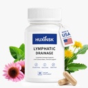 Lymphatic Drainage Capsules, Contains Natural Ingredients Including Dandelion, Cleaver, Burdock, Kelp, and Echinacea to Promote Blood Circulation and Rapid Absorption, 60 Capsules