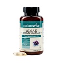 NatureWise Vegan Algae Omega-3-1458mg Algae Oil - with Plant-Based 700mg DHA & 280mg EPA - Carrageenan Free - Lemon ScentCert Included - Non-GMO - USA Manufactured - 60 Softgels[30-Day Supply]