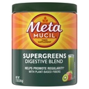 Metamucil Greens SuperFood Powder Fiber Supplement for Digestive Health* and Regularity*, Gluten Free Plant-Based Stevia, Great Taste Kiwi Apple Flavored, 3g Dietary Fiber per Serving, 42 Servings