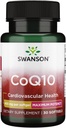 Swanson CoQ10 - Helps Promote Heart Health, Energy Support, & Aids Overall Cardiovascular System Health - Helps Maintain Coenzyme Q10 Supplement - (30 Softgels, 400mg Each)