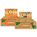 ALOHA Organic Plant-Based Protein Bars Bundle — PB Chocolate Chip + Chocolate Espresso | 24 Bars (1.98oz, 12+12) | 14g Plant-Based Protein | Post-Workout · Pre-Workout · Gym Bag Staple | Vegan, Gluten