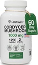 PRISTINE 'S Cordyceps Mushroom kapsler - 60 dages forsyning 1000 MG - Atletisk ydeevne, Endurance & Immunity Adaptogen supplement - Anti Aging Support Antioxidant
