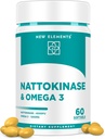 Omega 3 Fish Oil 1200mg med Nattokinase Supplement 4000 FU Organic Measures 124; DHA Measures 124; Measurement Measurement from Japanese Nato Measurement 124; Cardiovaskulær og Circulatory Support Measurement Measurement