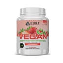 Core Nutritionals Vegan Gourmet Plant Based Protein Blend | with Vegan BCAAs | Lactose, Soy, Sugar, & Gluten Free | 21g Pea Protein | 2 Pound (Strawberry Cream)