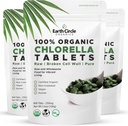Organic Chlorella Tablets 400 Count 124; High Potency Superfood ttesmå 124; Chlorophyll piller fra 100% Pure Green Algae
