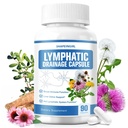 Lymphatic Drainage Supplement with Echinacea, Dandelion, Burdock, Bromelain, Cleavers & Milk Thistle | Liver Detox Cleanse, Immune System Support, 90 Capsules