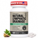 Lymphatic Drainage Capsules Natural Herbal Supplement for Immune Health & Fluid Balance, with Echinacea, Dandelion, and Burdock 60 Capsules