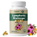 Herbal Lymph Support Capsules with Dandelion & Burdock, Helps Maintain Fluid Balance & Ease Occasional Bloating, Daily Wellness Supplement for Men Women, 90 Count