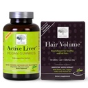 Hair & Liver Support, Hair Volume Tablets 30ct plus Active Liver Gummies Beauty Boost, by New Nordic