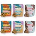 Wholly Balls Protein Bites – Healthy Plant-Based Snack – High Protein, Low Sugar, Gluten-Free Energy Balls (Pack of 6, Triple Threat)