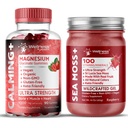 WELLNESS LABSRX Irish Sea Moss Gel Raspberry Flavor - Magnesium Glycinate Gummies 1000mg | Bundle