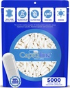 Capsuline Colored Size 0 Empty Gelatin Capsules White/White 5000 Count |Manufactured in North & South America|Kosher & Halal Certified |Gluten Free